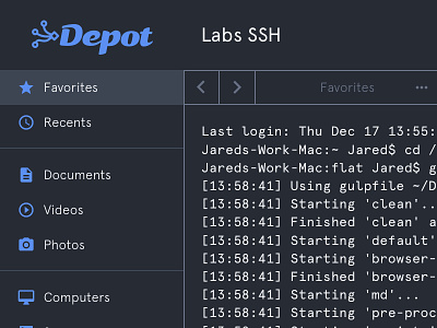 Depot App SSH Detail