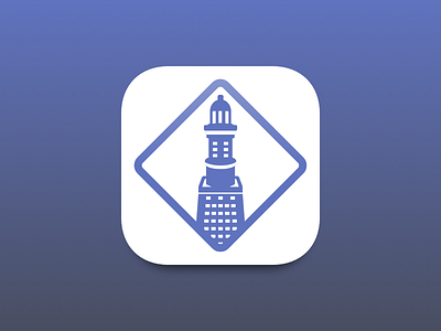 Sentinel App iOS Icon circular lighthouse sentinel watchtower