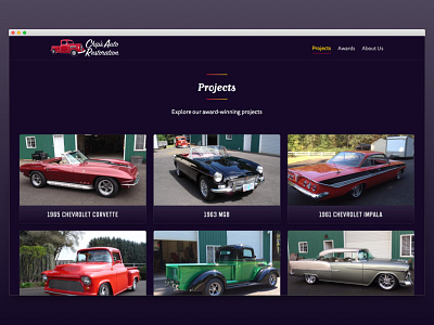 Chip’s Auto Restoration - Projects Overview chips auto restoration hot rod ui