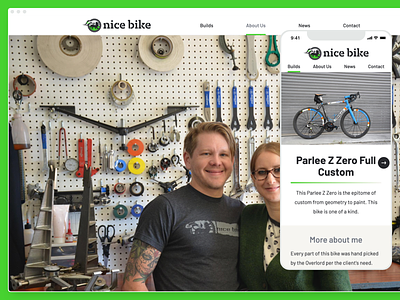 Nice Bike website barlow cycling design ui website