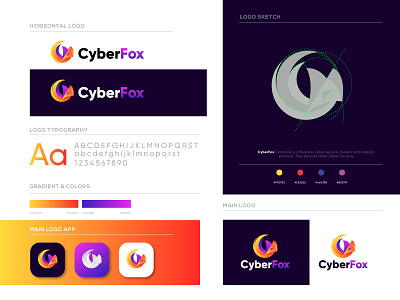 Cyber Fox Logo Design Project cyber tech tech logo technology