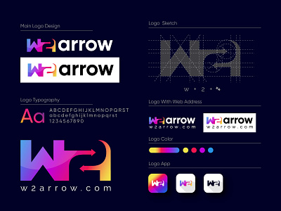 W2arrow Logo Design Project brand identity design