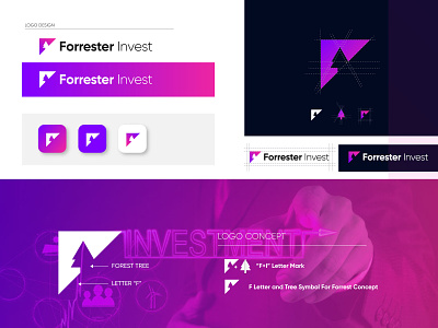 Forest Invest Logo Design Project branding branding design company branding corporate finance investment logo logo branding logo design logotype