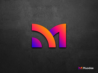 Muodae Logo Design Project brand branding company brand letter design lettermark logo logo branding logo design logotype m m letter technology company word mark