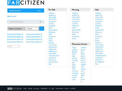 Farcitizen Website PSD Layout