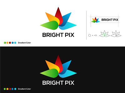 Bright Pix Logo Design Branding branding corporate logo logo design logoinspiration logomaker logos logotype pixel print vector