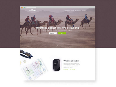 Wifivox Web landing page travel ui ux web design website wifi