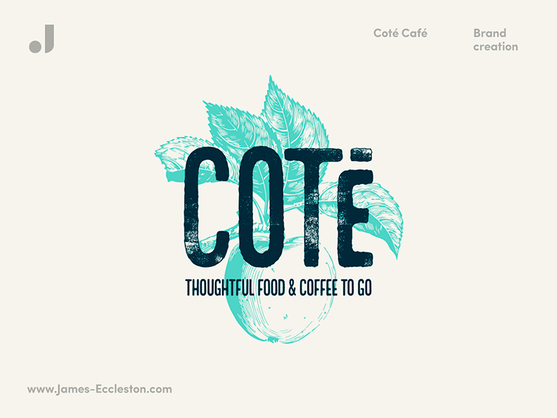 Coté Café branding geometric identity logo logo mark monoline typography