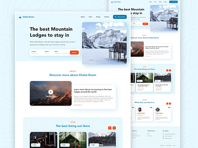 Homepage Marketplace UI Kit app chatel colorful design interface lodge marketplace mountain rental search sketch ski snow ui ux web webdesign