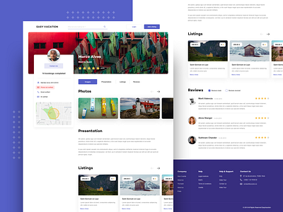 Marketplace Profile Page app branding contact design interface marketplace photos presentation profile profile page reviews shop sketch ui ux webdesign