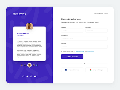 Sign Up Exploration account account creation app design interface login login page sign in sign up sign up form sign up page sign up screen signin signup sketch testimonial testimony ui ux webdesign