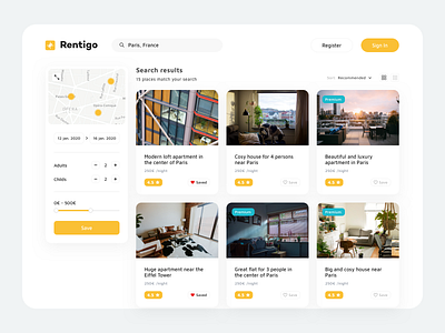 Search Result Exploration airbnb apartment app design interface marketplace rent renting search search bar search engine search results searching shop sketch ui ux web webdesign