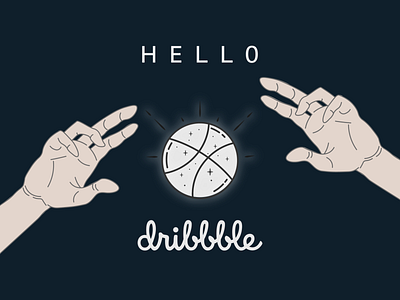 Hello dribble design graphic design illustration