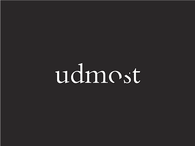 udmost logo logo negative typopgraphy udmost