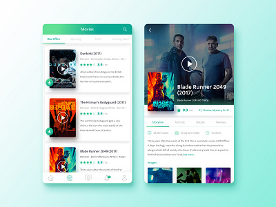 Movie App interface