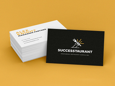 Successtaurant Business Cards branding business card design icon illustration logo restaurant logo vector