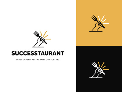Successtaurant Branding black branding consultant design gold icon illustration logo restaurant restaurant logo