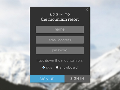 Daily UI Challenge #001 | Sign Up