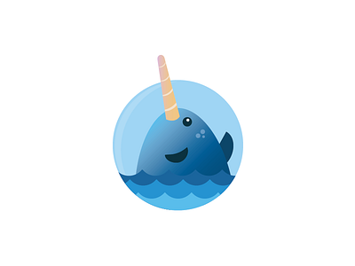 Narwhal arctic branding ice icon narwhal whale