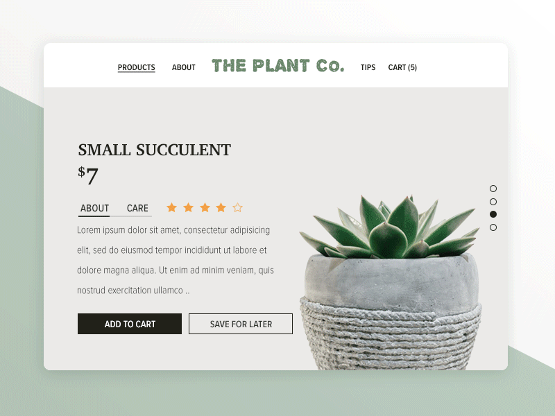 Daily UI #012 | E-Commerce Shop app cactus daily ui daily ui 012 plants ui ux web design