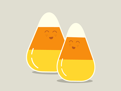 Kind of Corny autumn candy corn faces fall food food with faces icon illustration
