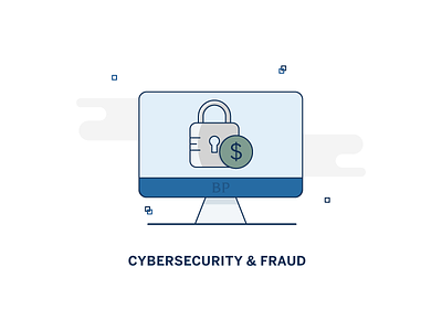 Cybersecurity Icon bank bank icon branding computer cybersecurity icon illustration minimal money vector