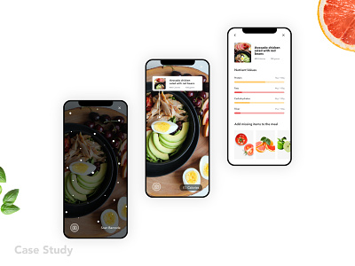 NutraCheck - Redesign Case Study app barcode scanner case study clean design fitness healthy healthyfood landing page mobile nutracheck redesign sketchapp ui ux webdesign website