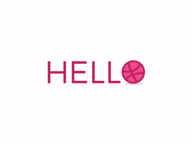 Hello Dribbble! debut dribbble logo graphic design hello motion graphics