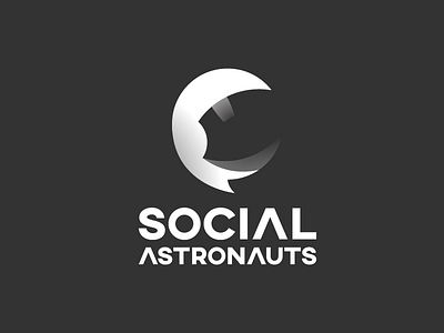 Social Astronauts app astronauts helmet logo minimal network social space