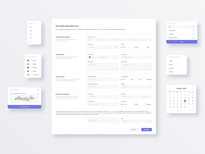 Form Design datepicker design dropdown ui enterprise form design forms inspiration saas signature ui uidesign user experience webdesign widgets