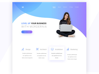 Modernia web template