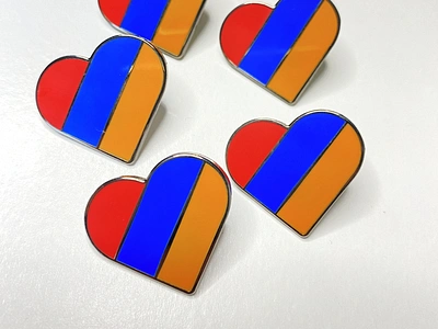 Armenia <3 Fundraiser armenia enamel pin enamel pins for a good cause fundraiser fundraising illustraion lapelpin peace in armenia pin design product design