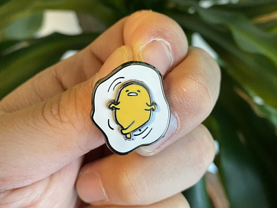 Gudetama Spinning Pin anime cute pin design enamel pin gudetama illustration lapel pin product design