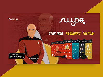 Star Trek - Captain Picard Banner banner design marketing material phone keyboard picard star trek swype