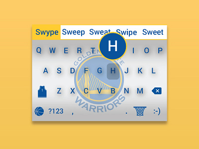 Goldenstate | Mobile Keyboard Skin basketball goldenstate keyboard mobile mobile ui mockup nba swype ui