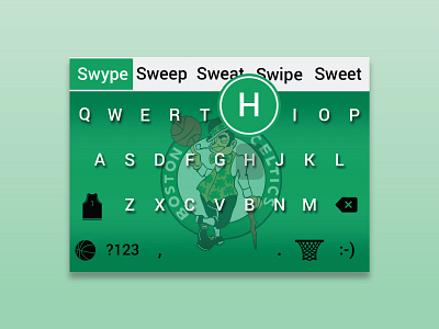 Celtics | Mobile Keyboard Skin basketball boston celtics google keyboard keyboard mobile mobile ui nba pressed state swype