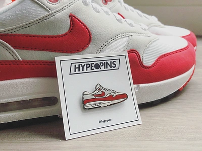 Airmax 1 Enamel Pin airmax airmaxday enamel pin hypebeast illustrator kotd lapel pin nike pins product design product photography vector