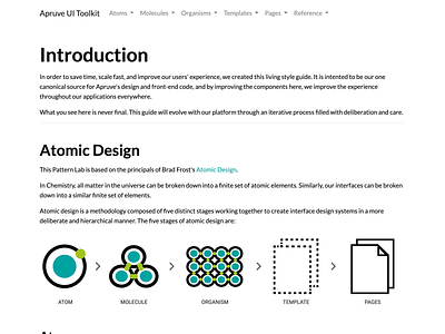 Apruve UI Toolkit atomic design design pattern library responsive ui