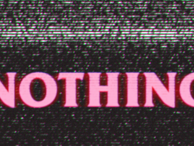 NOTHING 80s black crt glitch nothing pink tv vintage