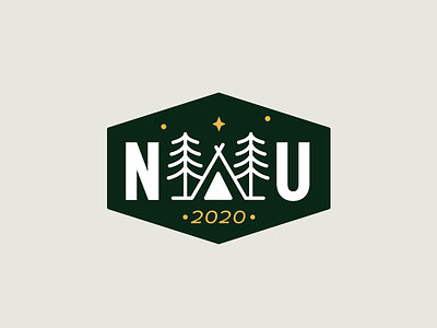 NU Orientation Logo Concept 2 camping green logo northwest stars tent trees university