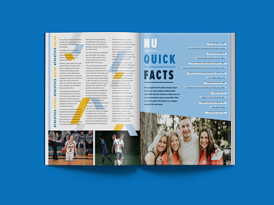 NU Pursuit Magazine Spring 2020 athletics college layout layout design magazine magazine design northwest shapes sports students university