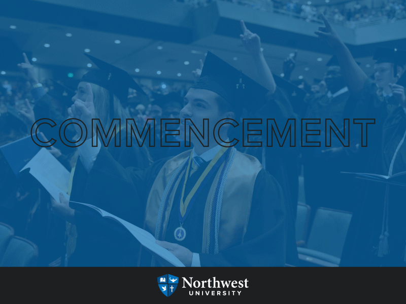 Northwest University Commencement 2018 blue commencement graduation motion university