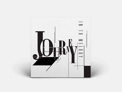 Journey Into Melody graphic design jazz journey lines minimal design print white