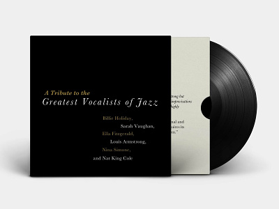 A Tribute to the Greatest Vocalists of Jazz design graphic design jazz print typography