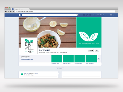 Eat Well NZ branding client concept facebook logo social media