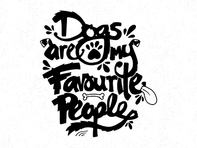 Tidy Dog Quote dog lettering quote script sketch typography wip