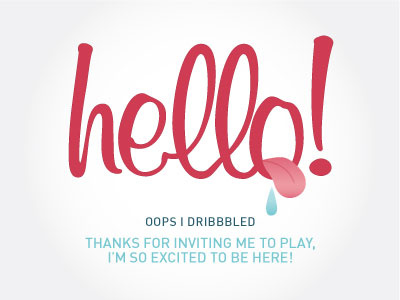 Oops, I Dribbbled. dribbble dribble firstshot hello tounge
