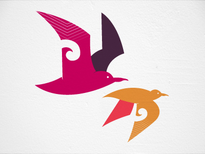 Birdies bird drawing illo logo sketch vector wip