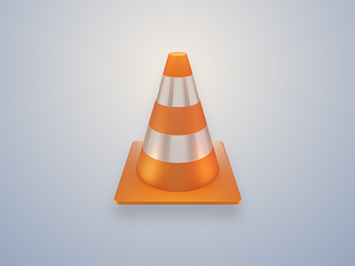 VLC Icon in Blender - Skeuomorphic