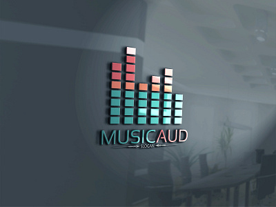 Audio Music Logo alpha audio audiotech brush company entertainment illustrator letter logo music noise photoshop print ready ready slogan sound studio tech technology template